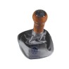Original VW Gearstick Knob Wood Leather With Gearstick Trim - 1J0711113EHQUP