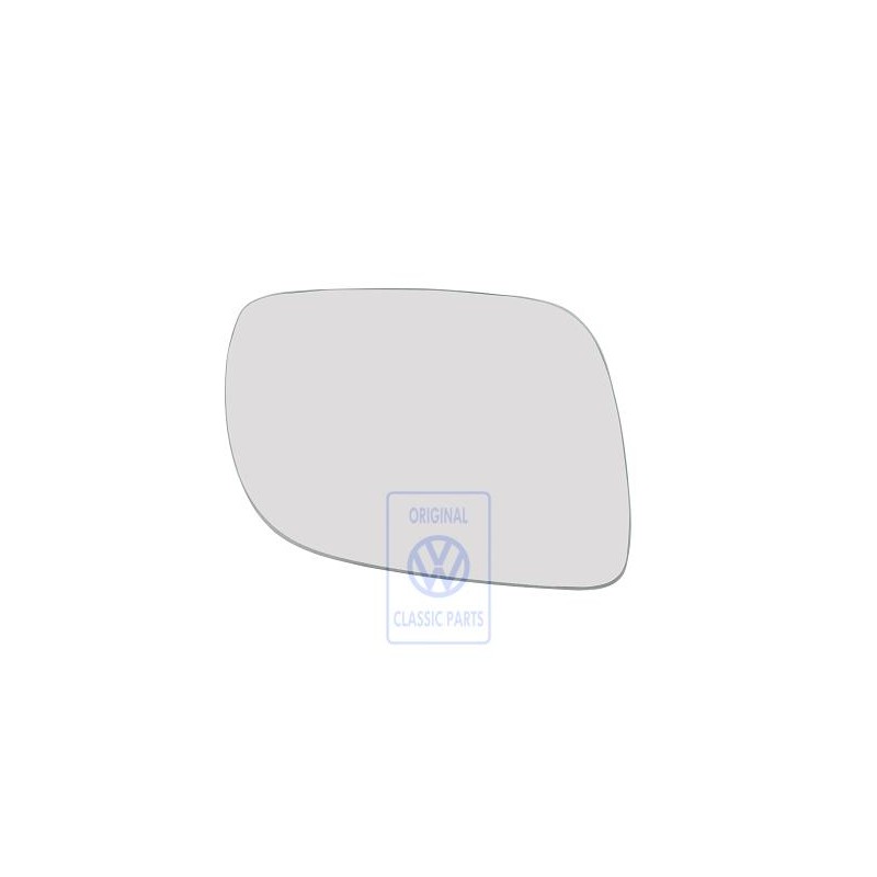 Original VW Mirror Glass Convex Heated With Carrier Plate - 1J1857522Q