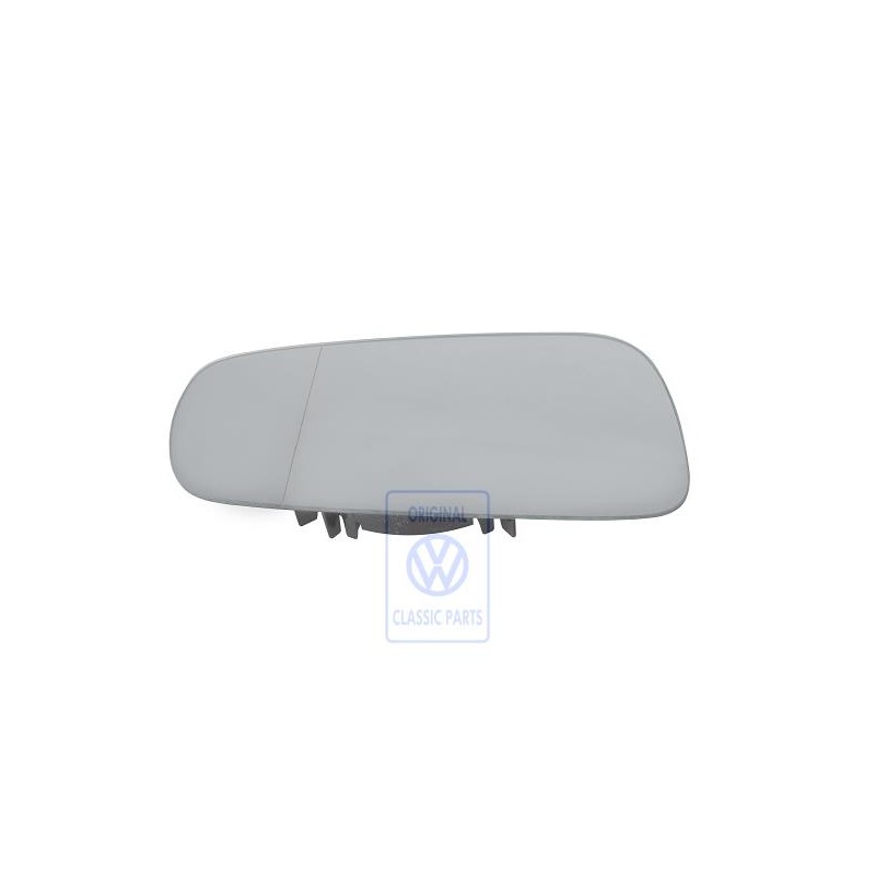 Original VW Mirror Glass (Aspherical- Wide Angle) With Plate - 1J2857522