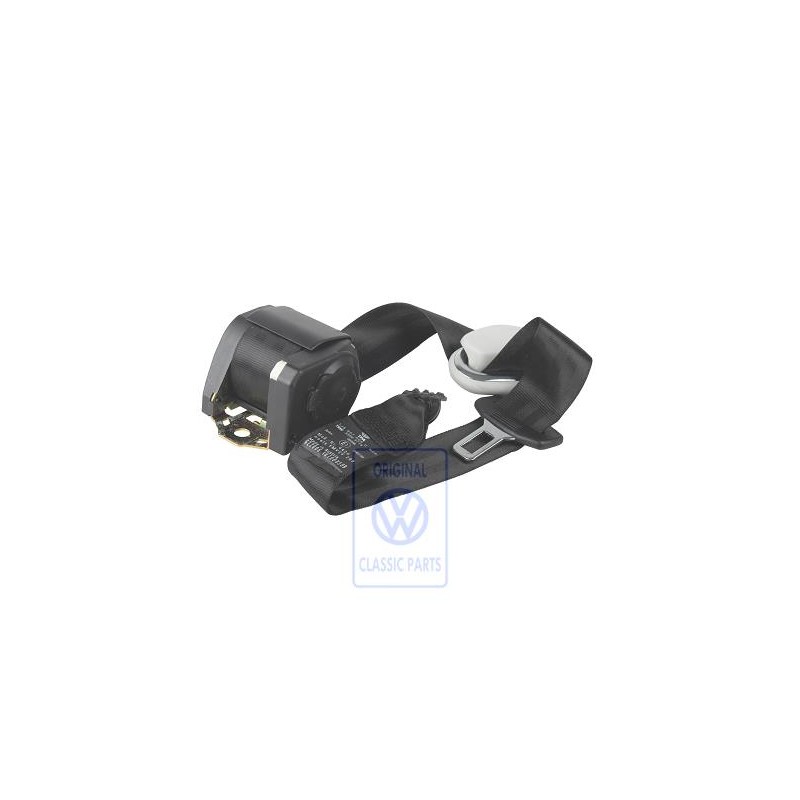 Original VW Three-Point Seat Belt With Inertia Reel Black - 1J5857805C HCP