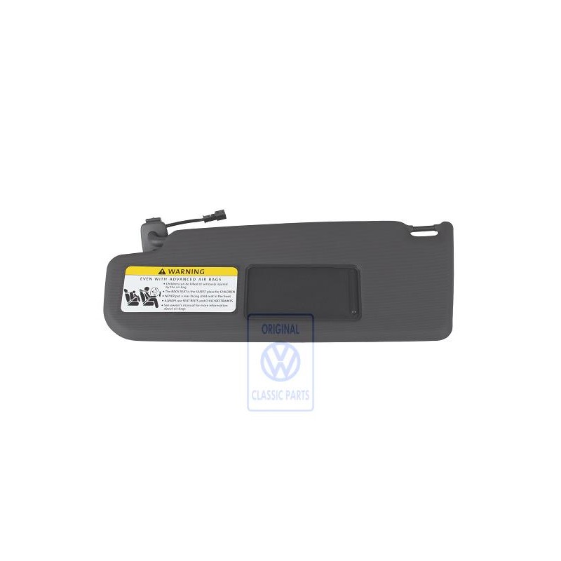 Original VW Sun Visor With Mirror And Cover Anthracite - 1K0857551T 4AN