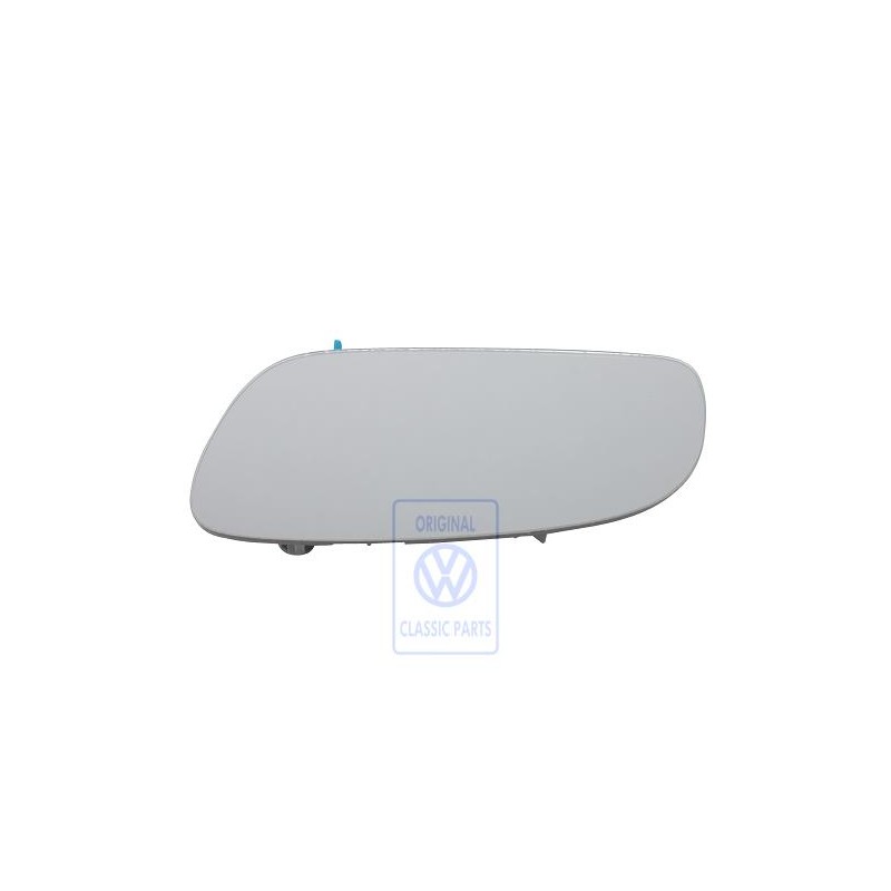 Original VW Mirror Glass (Flat) Heated With Carrier Plate - 1T0857521B