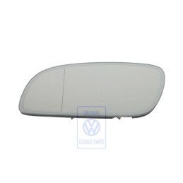 Original VW Mirror Glass Aspherical- Wide Angle With Plate - 1T0857521E
