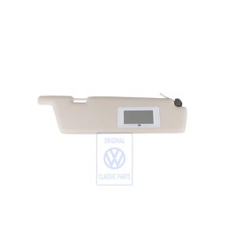 Original VW Sun Visor With Illuminated Mirror Beige Grey - 253857552 1UH