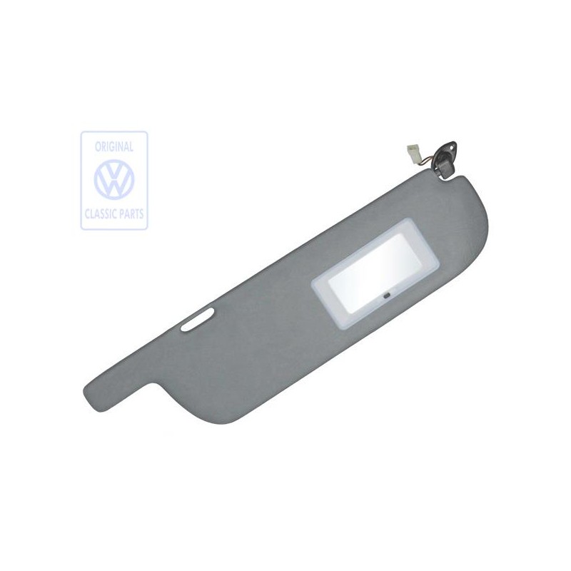 Original VW Sun Visor With Illuminated Mirror Light Grey - 255857552B 3BX