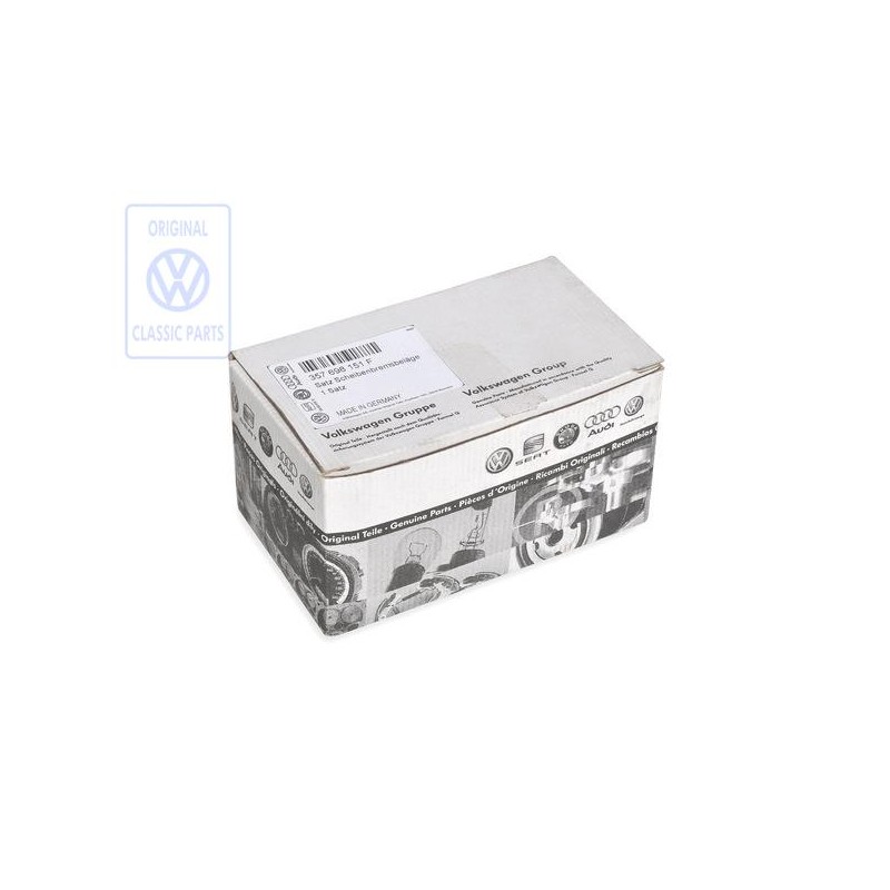 Original VW 1 Set: Brake Pads With Wear Indicator For Disc Brake - 357698151F
