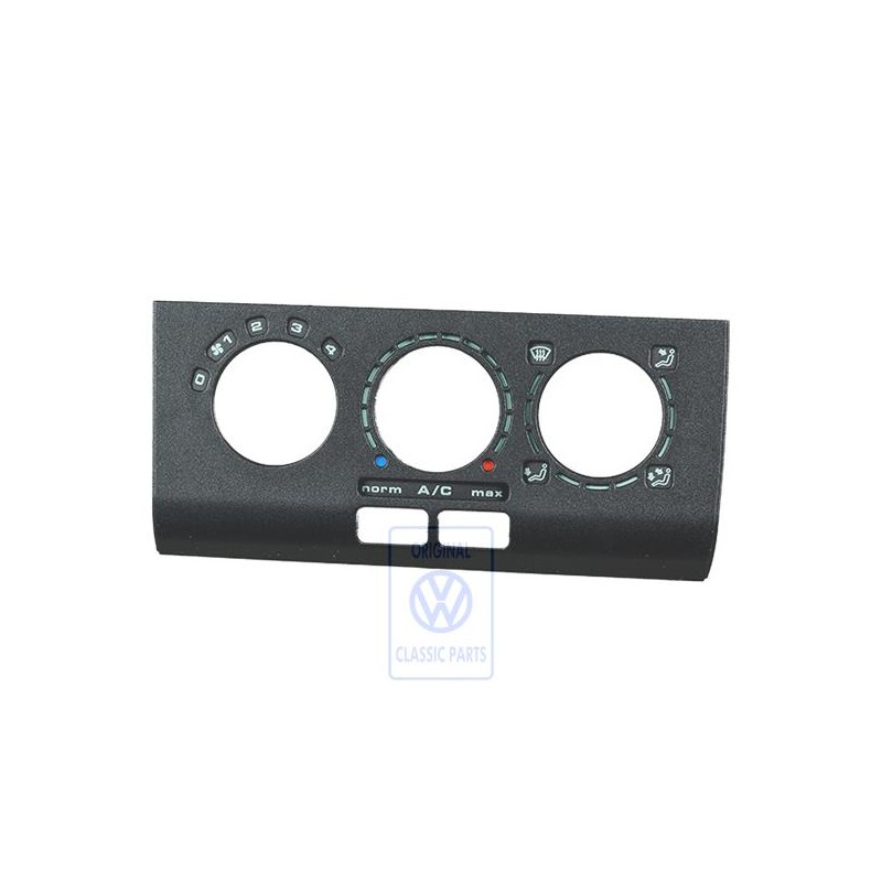 Original VW Trim For Fresh Air And Heater Controls Satin Black - 357820075 01C