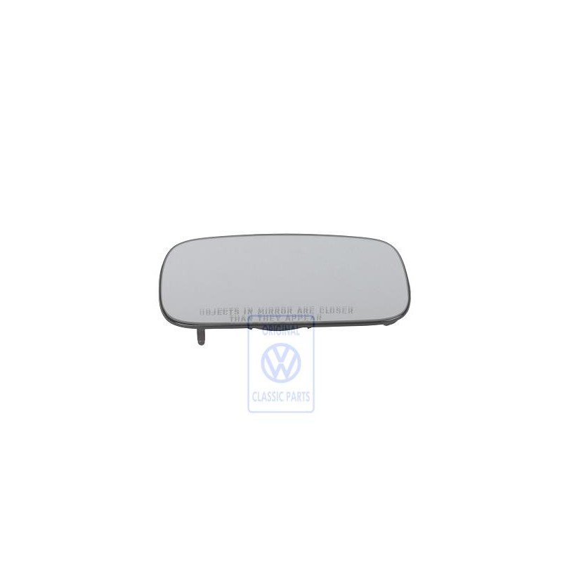 Original VW Mirror Glass (Convex) With Carrier Plate - 357857522B