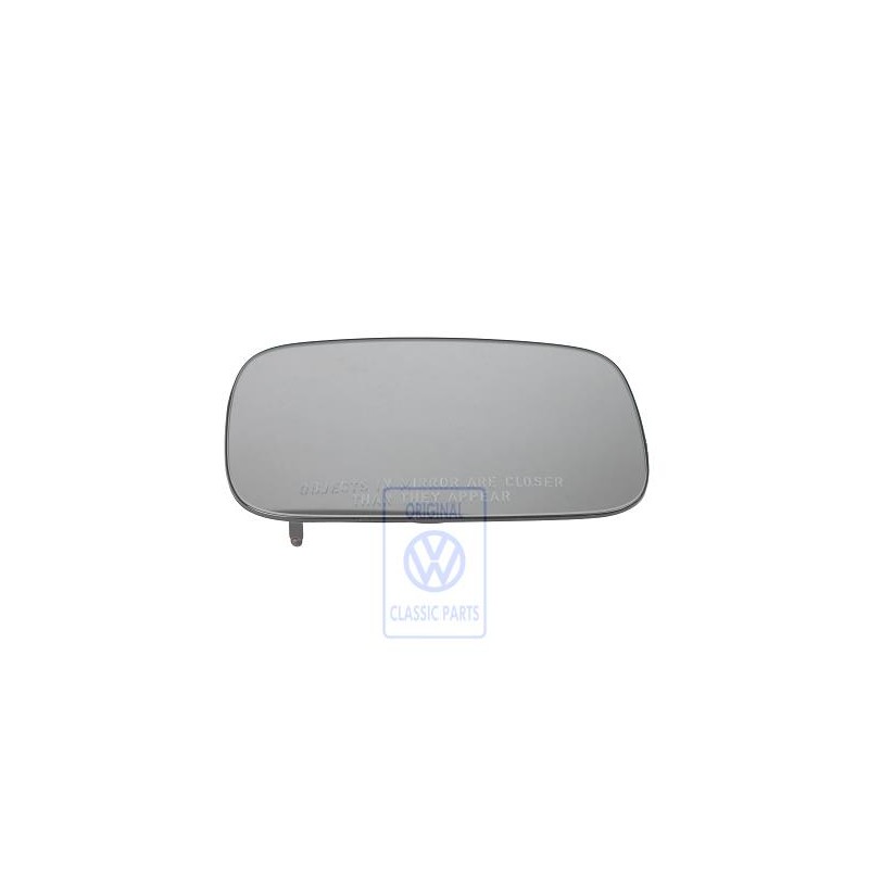 Original VW Mirror Glass (Convex) With Carrier Plate - 357857522C