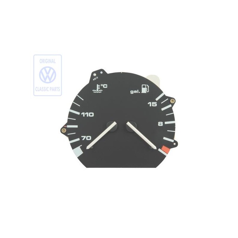 Original VW Fuel Gauge And Coolant Temperature Display - 357919045K