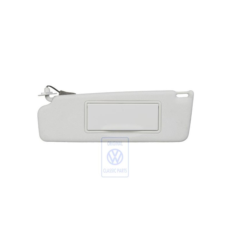 Original VW Sun Visor With Illuminated Mirror And Cover Grey - 3A0857551E A77