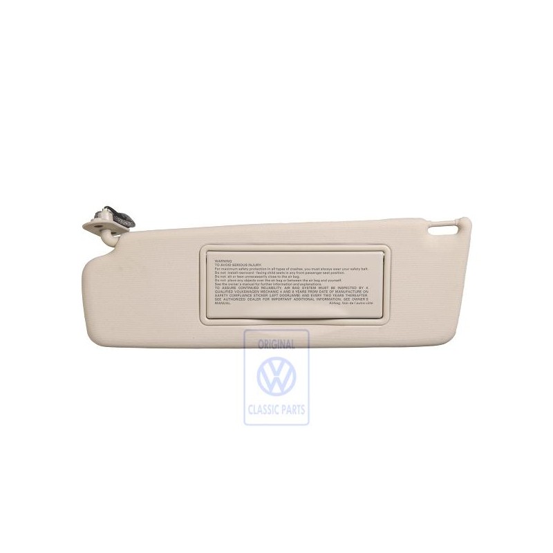 Original VW Sun Visor With Illuminated Mirror And Cover Sahara - 3A0857551G T17