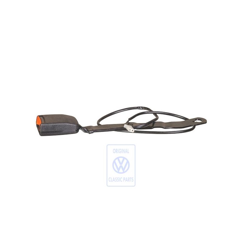 Original VW Belt Latch With Warning Contact Satin Black - 3A0857756B 01C