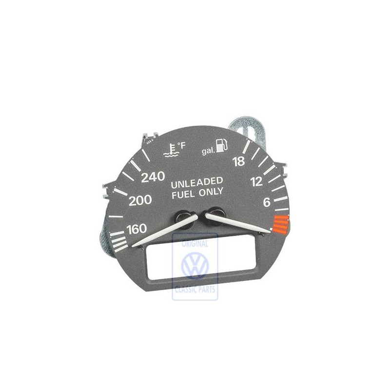 Original VW Fuel Gauge And Coolant Temperature Display - 3A0919045B