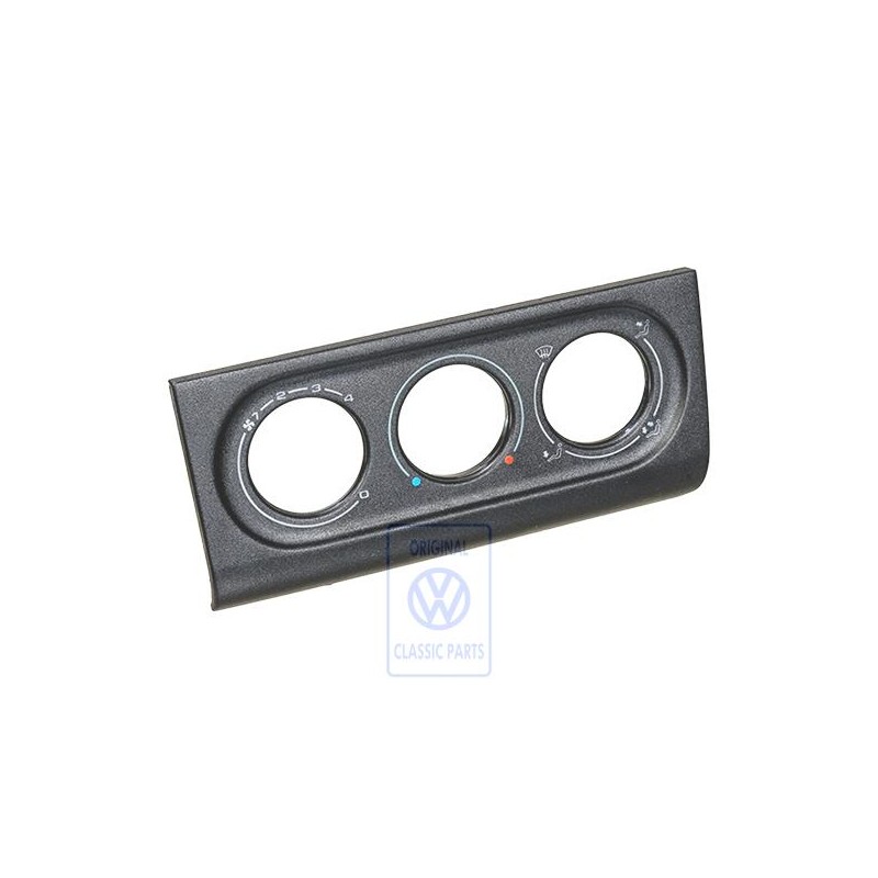 Original VW Trim For Fresh Air And Heater Controls Satin Black - 3A1819075 01C