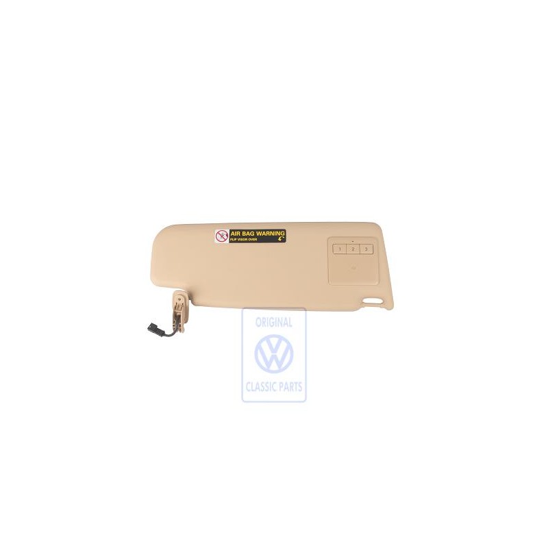 Original VW Sun Visor With Mirror Cover And Control Unit - 3B0857551AP3B4