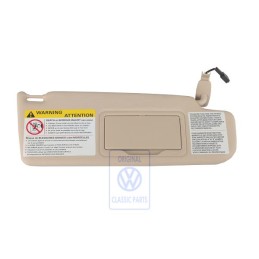 Original VW Sun Visor With Mirror And Cover Cream Beige - 3B0857552E 9PY