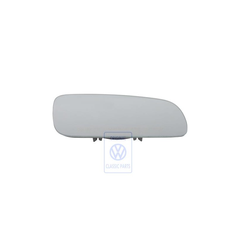 Original VW Mirror Glass (Convex) Heated With Carrier Plate - 3B1857522A