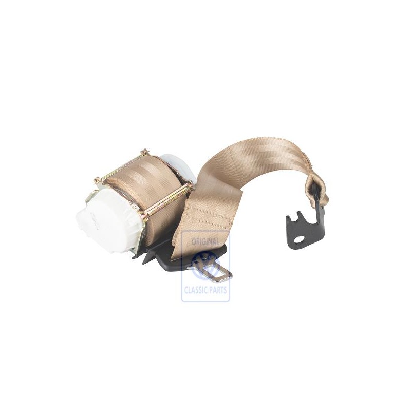 Original VW Three-Point Seat Belt With Inertia Reel Pure Beige - 5M0857806 RGR
