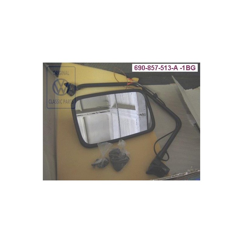 Original VW Exterior Mirror Convex And Heated Complete - 690857513A 1BG