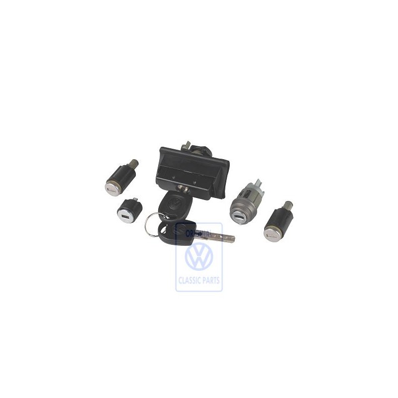 Original VW 1 Lock Cylinder Set For Door Handle Rear Flap - 6K0898375M