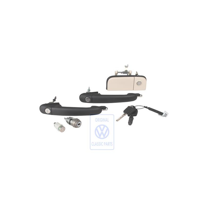 Original VW 2 Set Lock Cylinders For Door Handle - 6K9800375FDGRU
