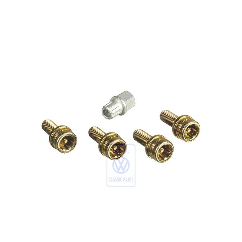 Original VW 1 Set Wheel Studs Anti-Theft Self-Service Packaging - 6N0698137 SBV