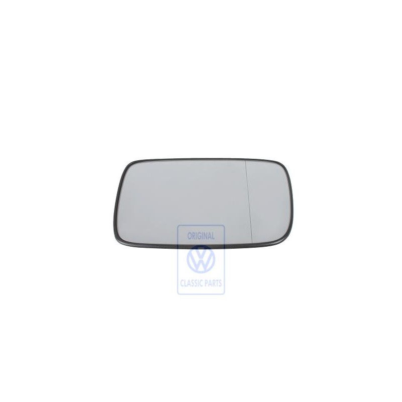 Original VW Mirror Glass (Aspherical- Wide Angle) With Plate - 6N1857521A