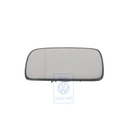 Original VW Mirror Glass (Aspherical- Wide Angle) With Plate - 6N1857521B