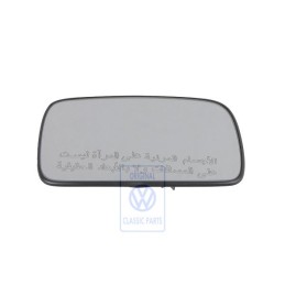 Original VW Mirror Glass (Convex) With Carrier Plate - 6N1857522B