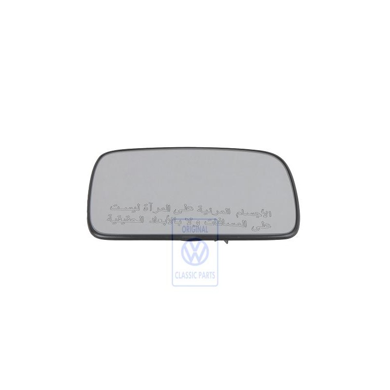 Original VW Mirror Glass (Convex) With Carrier Plate - 6N1857522B