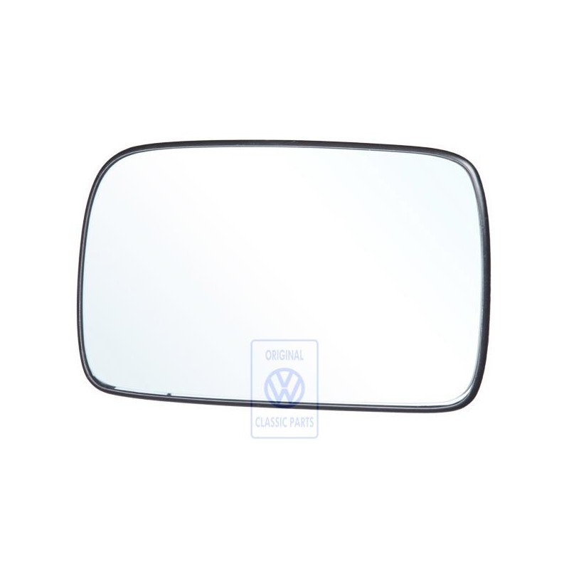 Original VW Mirror Glass (Convex) With Carrier Plate - 6N2857521A