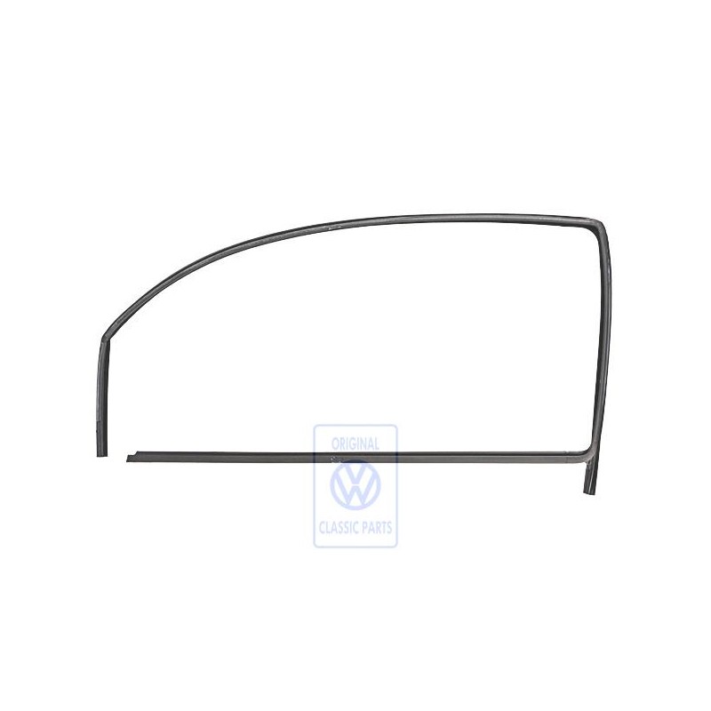 Original VW Window Guide With Window Slot Seal Satin Black - 6N3837431 B41