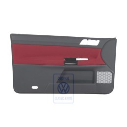 Original VW Door Trim Fabric/Leatherette Murano Red/Anthracite - 6Q3867011CEMWP