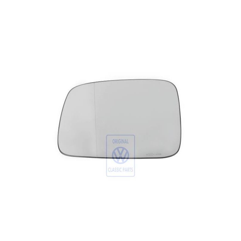 Original VW Mirror Glass Aspherical- Wide Angle With Plate - 701857521P