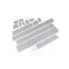 Original VW 1 Set Decorative Trims For Waist Line Silver Grey - 703898524 N7P