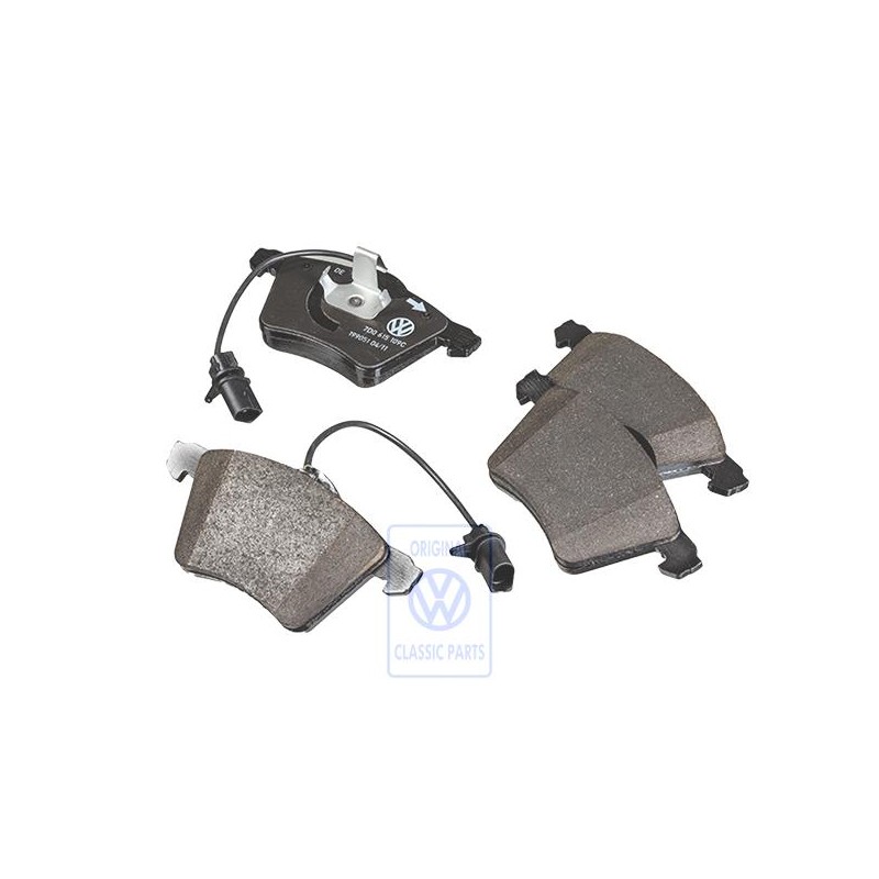 Original VW 1 Set: Brake Pads With Wear Indicator For Disc Brake - 7D0698151A