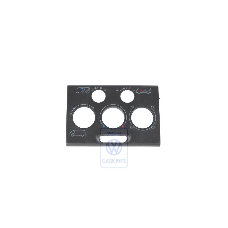 Original VW Trim For Fresh Air And Heater Controls Satin Black - 7D1819075C 01C
