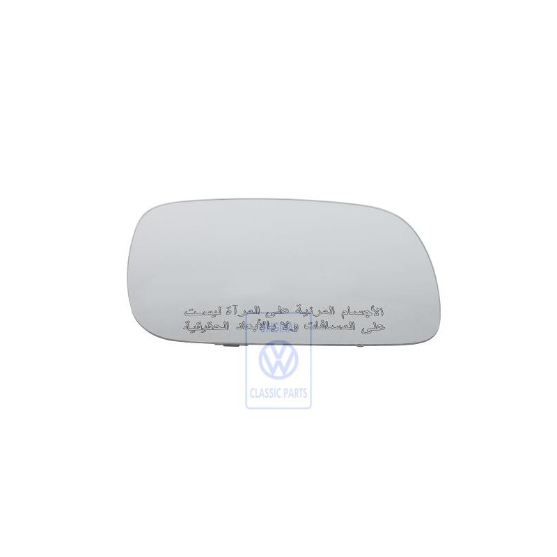 Original VW Mirror Glass (Convex) With Carrier Plate - 7L6857522B