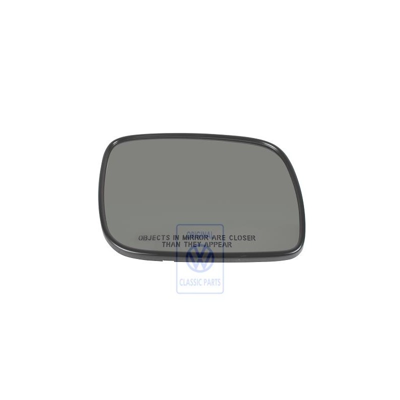 Original VW Mirror Glass Convex With Carrier Plate Automatic - 7L6857522D