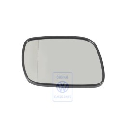 Original VW Mirror Glass Aspherical- Wide Angle With Plate - 7L6857522J