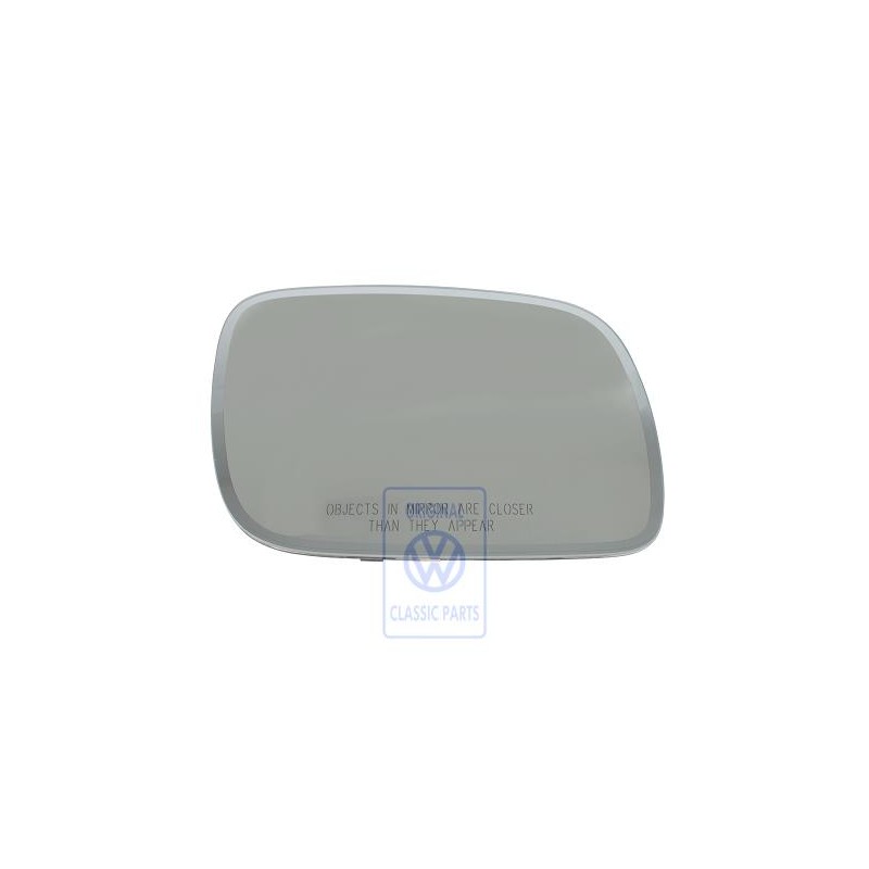 Original VW Mirror Glass Convex With Carrier Plate Automatic - 7L6857522L