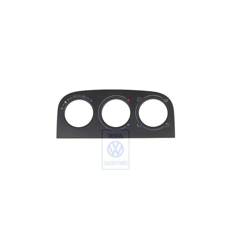 Original VW Trim For Fresh Air And Heater Controls Satin Black - 7M0819075D 01C