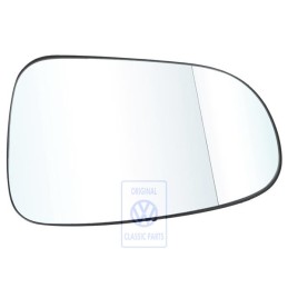 Original VW Mirror Glass (Aspherical- Wide Angle) With Plate - 7M0857521D