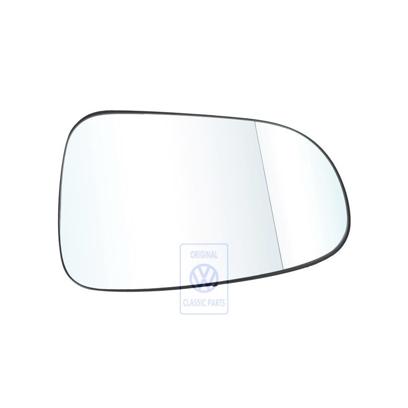 Original VW Mirror Glass (Aspherical- Wide Angle) With Plate - 7M0857521D