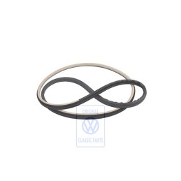 Original VW Door Seal, Inner Satin Black/Light Beige - 7M3867365A JWR