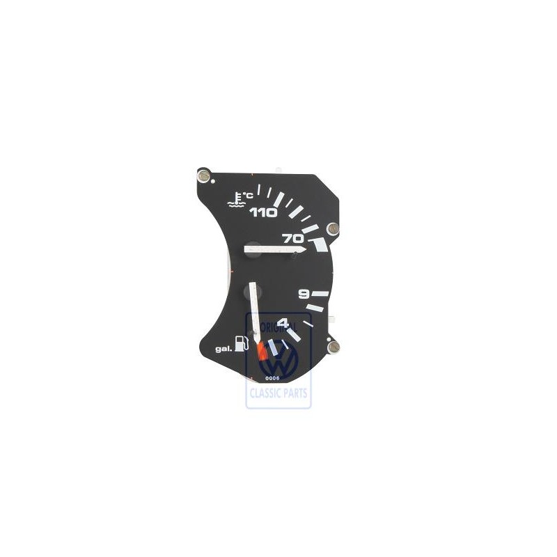 Original VW Fuel Gauge And Coolant Temperature Display - 867919045C