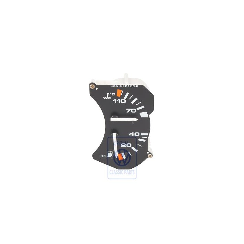 Original VW Fuel Gauge And Coolant Temperature Display - 867919045F