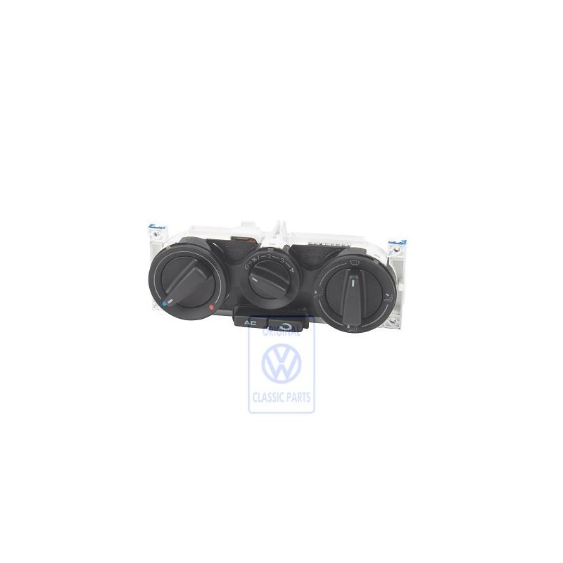 Original VW Fresh Air And Heater Controls Satin Black - 1J0820045E 01C