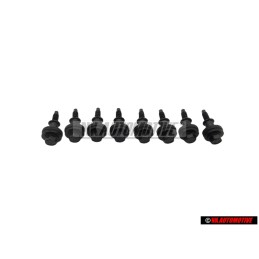 8x Original VW Hexagon Collared Bolt With Guide Sleeve - 022103831B